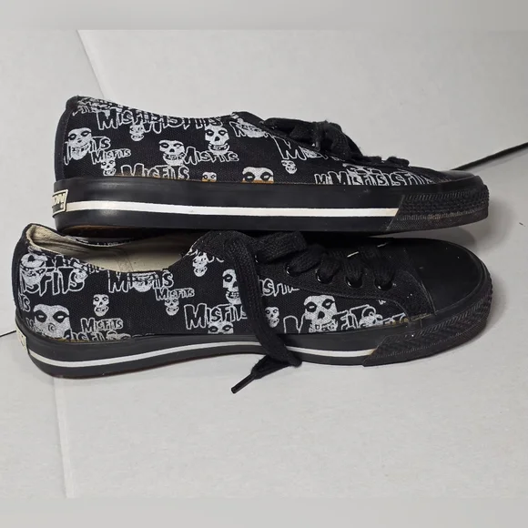 Rare Vintage The MisFits Sneakers Mens 8 Vision Street Wear Crimson Ghost Punk - Picture 10 of 11
